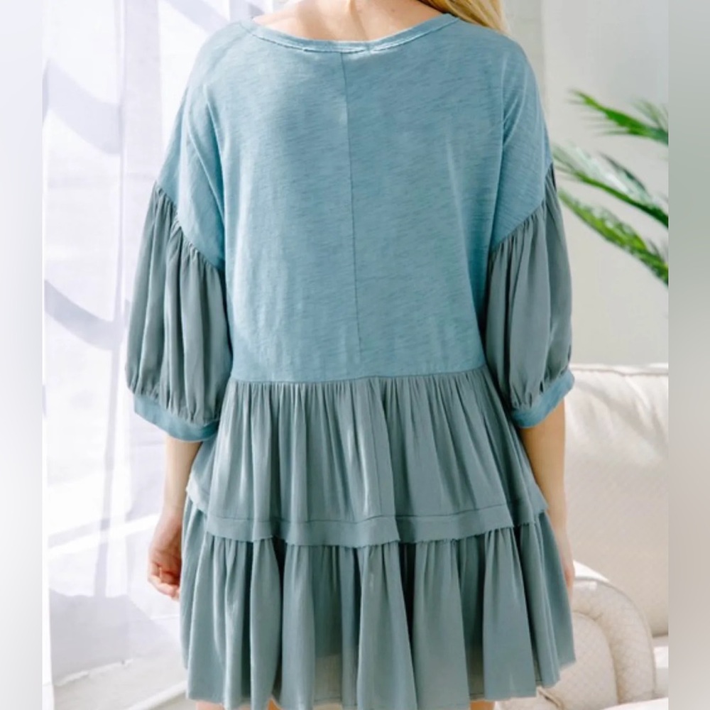 Dani & Davi Teal Hi Low Top Medium - Picture 2 of 2